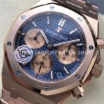 APS Factory Audemars Piguet Royal Oak Chronograph 26240OR.OO.D315CR.01 41mm Full Rose Gold Blue Dial