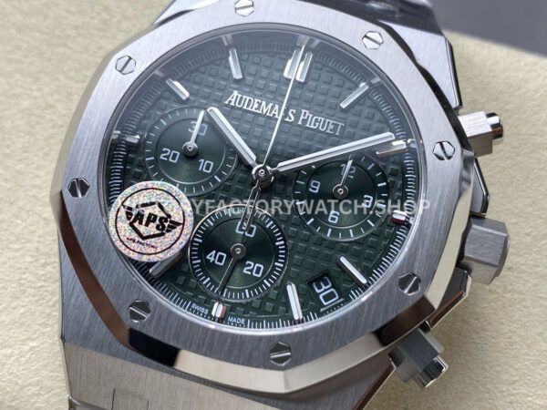 APS Factory Audemars Piguet Royal Oak Chronograph 26240ST.OO.1320ST.08 41mm Full Ste (10) APS Factory Audemars Piguet Royal Oak Chronograph 26240ST.OO.1320ST.08 41mm Full Steel Green Dial