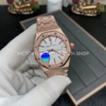 APS Factory Audemars Piguet Royal Oak Frosted Selfwinding 15454OR.GG.1259OR.01 37mm Full Frosted Rose Gold Silver White Dial