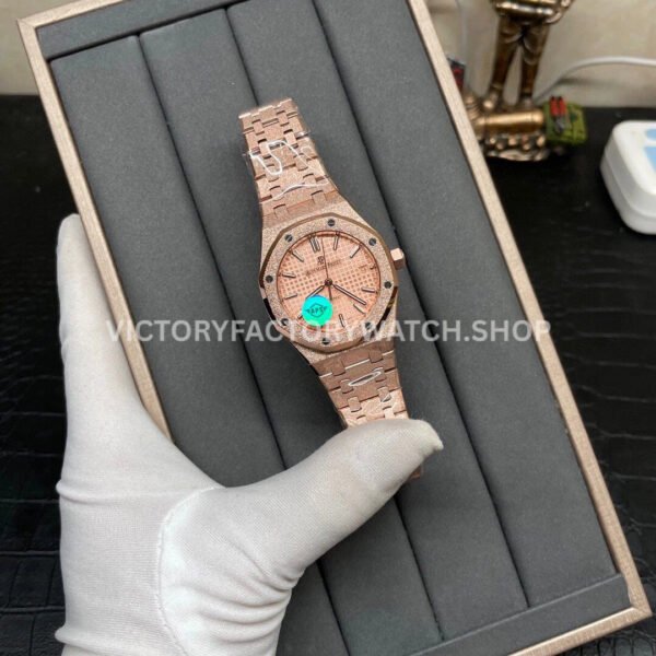 APS Factory Audemars Piguet Royal Oak Frosted Selfwinding 15454OR.GG.1259OR.03 37mm Full Frosted Rose Gold Rose Gold Dial