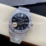 APS Factory Audemars Piguet Royal Oak Frosted Selfwinding 15410 41mm Full Frosted Steel Black Dial