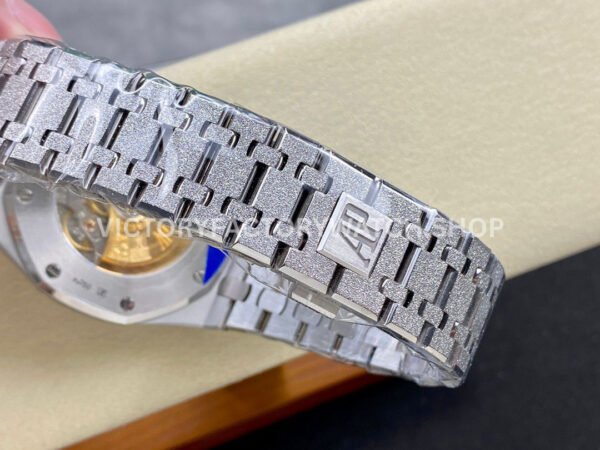 APS Factory Audemars Piguet Royal Oak Frosted Selfwinding 15410 41mm Full Frosted Steel Black Dial