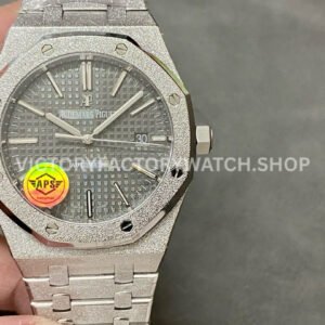 APS Royal Oak 15410 frosted grey dial