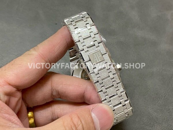 APS Factory Audemars Piguet Royal Oak Frosted Selfwinding 15410 41mm Full Frosted Steel Grey Dial