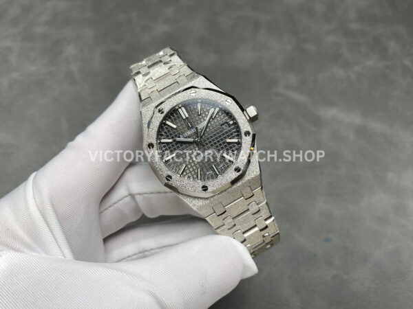 APS Factory Audemars Piguet Royal Oak Frosted Selfwinding 15454BC.GG.1259BC.02 37mm Full Frosted Grey Dial