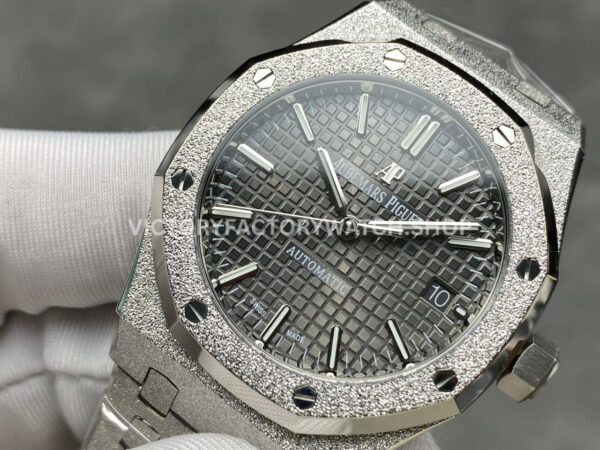 APS Factory Audemars Piguet Royal Oak Frosted Selfwinding 15454BC.GG.1259BC.02 37mm Full Frosted Grey Dial
