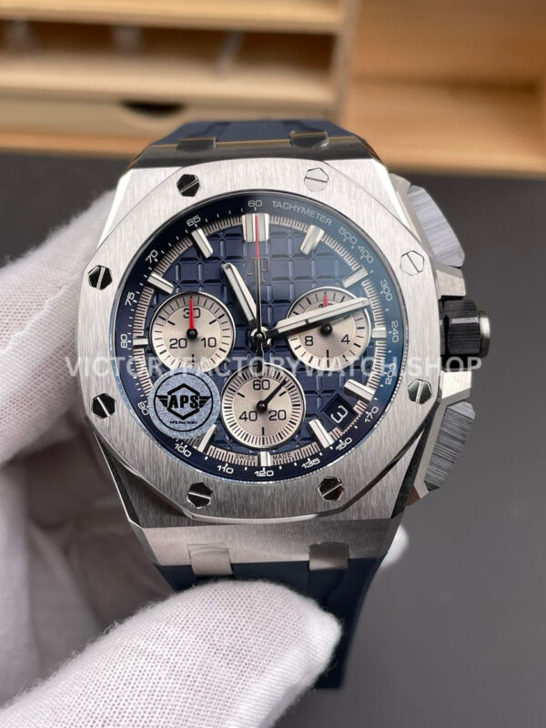 APS Factory Audemars Piguet Royal Oak Offshore Chronograph 26420TI.OO.A027CA.01 43mm Rubber Strap Blue Dial (2) APS Factory Audemars Piguet Royal Oak Offshore Chronograph 26420TI.OO.A027CA.01 43mm Rubber Strap Blue Dial