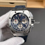 APS Factory Audemars Piguet Royal Oak Offshore Chronograph 26420TI.OO.A027CA.01 43mm Rubber Strap Blue Dial (4) APS 26420TI titanium blue dial offshore