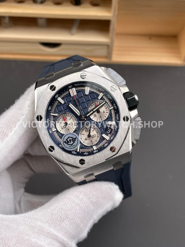APS Factory Audemars Piguet Royal Oak Offshore Chronograph 26420TI.OO.A027CA.01 43mm Rubber Strap Blue Dial (5) APS Factory Audemars Piguet Royal Oak Offshore Chronograph 26420TI.OO.A027CA.01 43mm Rubber Strap Blue Dial