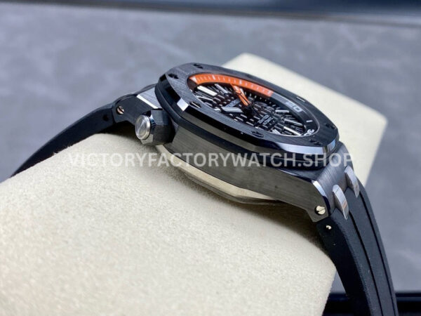 APS Factory Audemars Piguet Royal Oak Offshore Diver 15707CE.O ( (10) APS Factory Audemars Piguet Royal Oak Offshore Diver 15707CE.OO.A002CA.01 42mm Black Ceramics Rubber Strap Black Dial