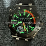 APS Factory Audemars Piguet Royal Oak Offshore Diver 15707CE.O ( (3) APS Factory Audemars Piguet Royal Oak Offshore Diver 15707CE.OO.A002CA.01 42mm Black Ceramics Rubber Strap Black Dial