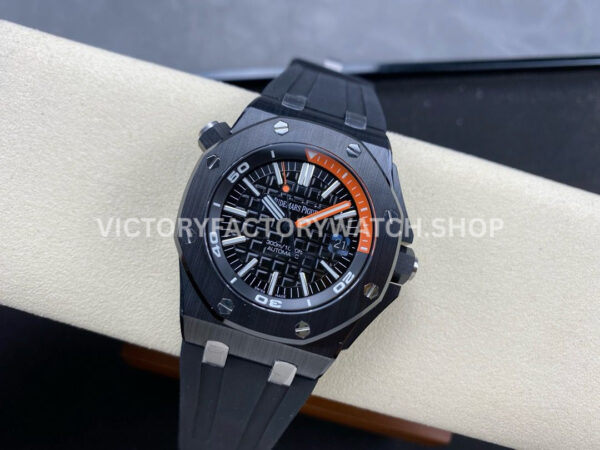 APS Factory Audemars Piguet Royal Oak Offshore Diver 15707CE.O ( (5) APS Factory Audemars Piguet Royal Oak Offshore Diver 15707CE.OO.A002CA.01 42mm Black Ceramics Rubber Strap Black Dial