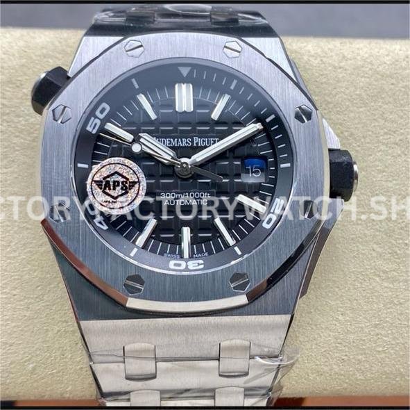 APS 15710 full steel black dial