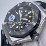 APS Factory Audemars Piguet Royal Oak Offshore Diver 15720CN.OO.A0 ( APS Factory Audemars Piguet Royal Oak Offshore Diver 15720CN.OO.A002CA.01 42mm White Gold Rubber Strap Black Dial