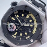 APS Factory Audemars Piguet Royal Oak Offshore Diver 15720CN.OO.A0 ( (4) APS Factory Audemars Piguet Royal Oak Offshore Diver 15720CN.OO.A002CA.01 42mm White Gold Rubber Strap Black Dial