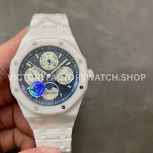 APS 26579CB white ceramic blue dial