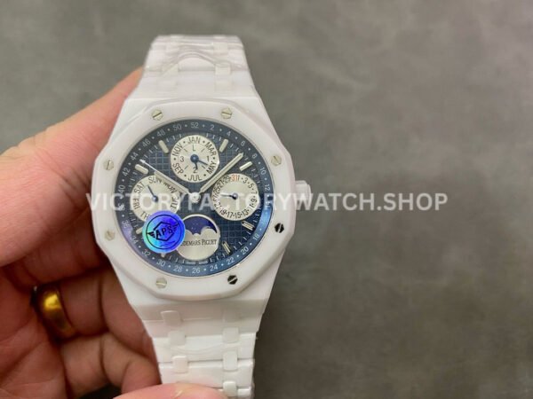 APS 26579CB white ceramic blue dial