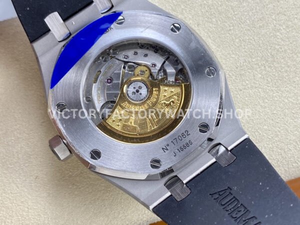 APS Factory Audemars Piguet Royal Oak Selfwinding 15400 41mm Steel Rubber Strap Black Dial