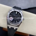 APS Factory Audemars Piguet Royal Oak Selfwinding 15400 41mm Steel Rubber Strap Black Dial