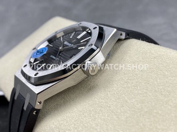 APS Factory Audemars Piguet Royal Oak Selfwinding 15400 41mm Steel Rubber Strap Black Dial