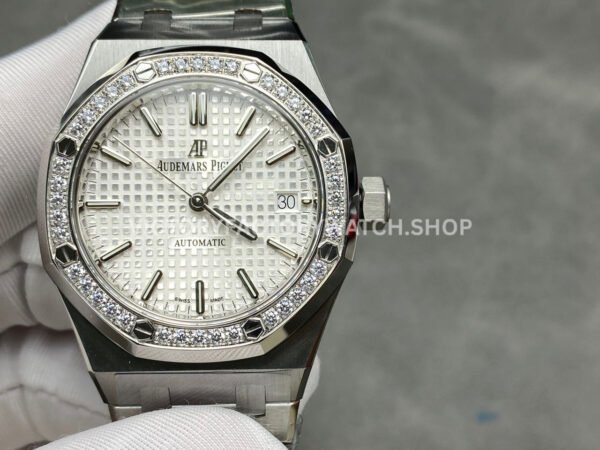 APS Factory AP Royal Oak 15450ST diamond silver dial 37mm