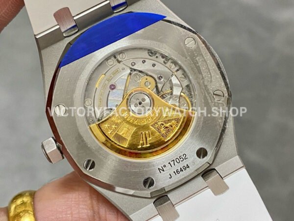APS Factory Audemars Piguet Royal Oak Selfwinding 41mm 15400ST.OO.1220ST.04 Rubbe (3) APS Factory Audemars Piguet Royal Oak Selfwinding 41mm 15400ST.OO.1220ST.04 Rubber Strap Silver Dial