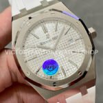 APS Factory Audemars Piguet Royal Oak Selfwinding 41mm 15400ST.OO.1220ST.04 Rubbe (5) APS Factory Audemars Piguet Royal Oak Selfwinding 41mm 15400ST.OO.1220ST.04 Rubber Strap Silver Dial