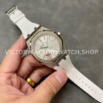 APS Factory Audemars Piguet Royal Oak Selfwinding 41mm 15400ST.OO.1220ST.04 Rubbe (9) APS Factory Audemars Piguet Royal Oak Selfwinding 41mm 15400ST.OO.1220ST.04 Rubber Strap Silver Dial