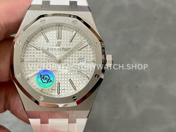 APS Factory Audemars Piguet Royal Oak Selfwinding 41mm 15400ST.OO.1220ST.04 Rubber (1) APS 15400 silver steel