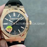 APS Factory Audemars Piguet Royal Oak Selfwinding 41mm 15510OR.OO.D002CR.02 R APS 15510OR black dial leather