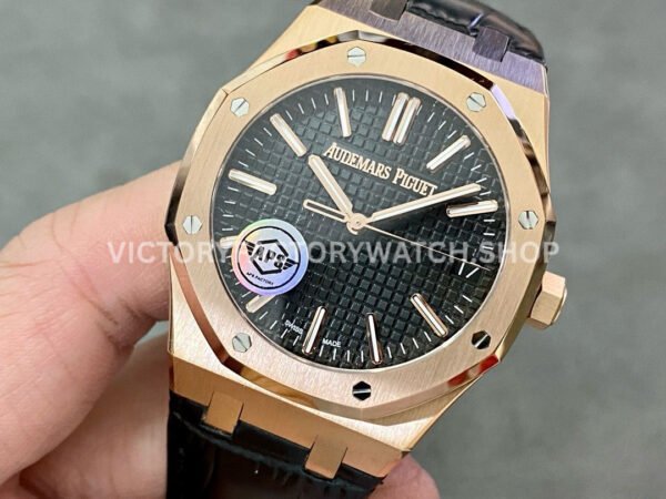 APS Factory Audemars Piguet Royal Oak Selfwinding 41mm 15510OR.OO.D002CR.02 R (3) APS Factory Audemars Piguet Royal Oak Selfwinding 15510OR.OO.D002CR.02 41mm Rose Gold Leather Black Dial