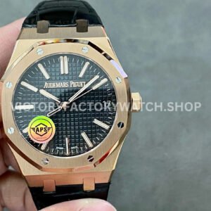 APS Factory Audemars Piguet Royal Oak Selfwinding 41mm 15510OR.OO.D002CR.02 R APS 15510OR black dial leather