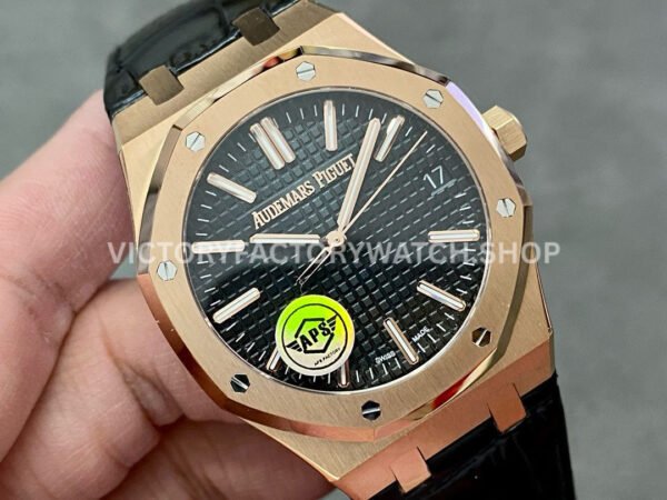 APS Factory Audemars Piguet Royal Oak Selfwinding 41mm 15510OR.OO.D002CR.02 R (5) APS Factory Audemars Piguet Royal Oak Selfwinding 15510OR.OO.D002CR.02 41mm Rose Gold Leather Black Dial