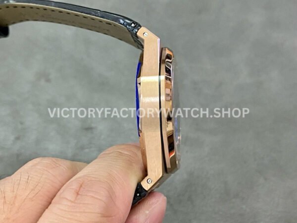 APS Factory Audemars Piguet Royal Oak Selfwinding 41mm 15510OR.OO.D002CR.02 R (6) APS Factory Audemars Piguet Royal Oak Selfwinding 15510OR.OO.D002CR.02 41mm Rose Gold Leather Black Dial