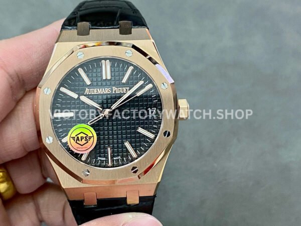 APS Factory Audemars Piguet Royal Oak Selfwinding 41mm 15510OR.OO.D002CR.02 R APS 15510OR black dial leather
