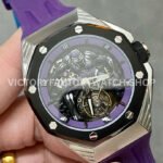 APS Factory Audemars Piguet Royal Oak Tourbillon Concept 26620I (1) APS Factory Audemars Piguet Royal Oak Tourbillon Concept 26620IO.OO.D077CA.01 44mm Titanium Rubber Strap Skeletonized Dial