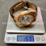 APS Factory Counterweight Audemars Piguet Royal Oak Selfwi (1) APS Factory Counterweight Audemars Piguet Royal Oak Selfwinding 41mm 15400OR.OO.D088CR.01 Rose Gold Leather Strap Silver Dial