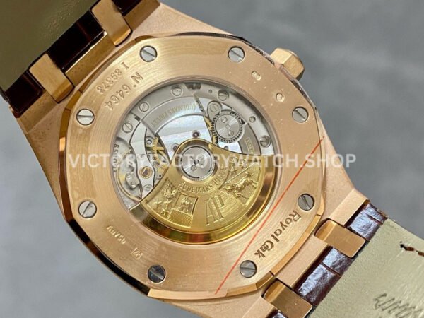 APS Factory Counterweight Audemars Piguet Royal Oak Selfwi ( (7) APS Factory Counterweight Audemars Piguet Royal Oak Selfwinding 41mm 15400OR.OO.D088CR.01 Rose Gold Leather Strap Silver Dial