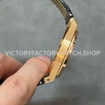 APS Factory Counterweight Audemars Piguet Royal Oak Selfwin ( APS Factory Counterweight Audemars Piguet Royal Oak Selfwinding 41mm 15400OR.OO.D002CR.01 Rose Gold Leather Strap Black Dial