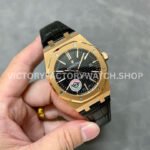 APS Factory Counterweight Audemars Piguet Royal Oak Selfwin (1) APS Factory Counterweight Audemars Piguet Royal Oak Selfwinding 41mm 15400OR.OO.D002CR.01 Rose Gold Leather Strap Black Dial