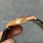 APS Factory Counterweight Audemars Piguet Royal Oak Selfwin ( (5) APS Factory Counterweight Audemars Piguet Royal Oak Selfwinding 41mm 15400OR.OO.D002CR.01 Rose Gold Leather Strap Black Dial