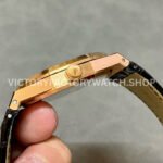 APS Factory Counterweight Audemars Piguet Royal Oak Selfwinding 41mm 1540 ( APS Factory Counterweight Audemars Piguet Royal Oak Selfwinding 41mm 15400OR Rose Gold Leather Strap Blue Dial