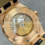 APS Factory Counterweight Audemars Piguet Royal Oak Selfwinding 41mm 1540 ( (5) APS Factory Counterweight Audemars Piguet Royal Oak Selfwinding 41mm 15400OR Rose Gold Leather Strap Blue Dial
