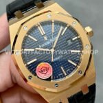APS Factory Counterweight Audemars Piguet Royal Oak Selfwinding 41mm 1540 ( (8) APS Factory Counterweight Audemars Piguet Royal Oak Selfwinding 41mm 15400OR Rose Gold Leather Strap Blue Dial