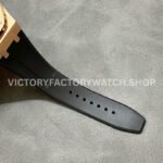 APS Factory Counterweight Audemars Piguet Royal Oak Selfwinding 41mm 15400 Rose Gold Rubber Strap Black Dial