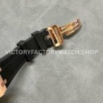 APS Factory Counterweight Audemars Piguet Royal Oak Selfwinding 41mm 15400 Rose Gold Rubber Strap Black Dial