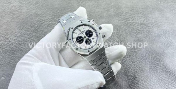 APS Factory Audemars Piguet Royal Oak Chronograph 26331ST.OO.1220ST.03 41mm Full Steel White Dial