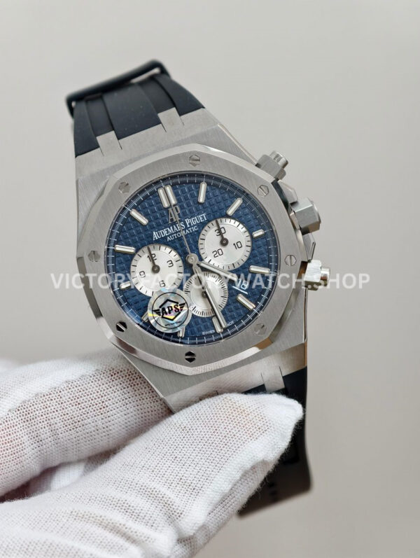 APS Factory Audemars Piguet Royal Oak Chronograph 26331ST.OO.1220ST.01 41mm Rubber Strap Blue Dial