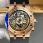 APS Factory Audemars Piguet Royal Oak Chronograph 26240OR.OO.1320OR.01 41mm Rubber Strap Rose Gold Blue Dial