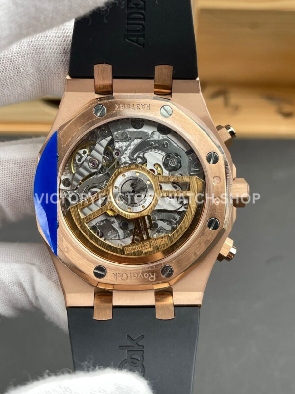 APS Factory Audemars Piguet Royal Oak Chronograph 26240OR.OO.1320OR.01 41mm Rubber Strap Rose Gold Blue Dial
